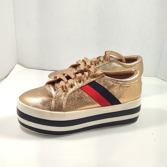 Nature Breeze women's shoes rose gold platform Size: 8.5 - Picture 2 of 5